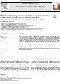 Cover page: Metabolic/inflammatory/vascular comorbidity in psychiatric disorders; soluble epoxide hydrolase (sEH) as a possible new target