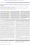 Cover page: Targeting CXCR4 with cell-penetrating pepducins in lymphoma and lymphocytic leukemia.