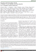 Cover page: Genome-wide Association Study of Platelet Count Identifies Ancestry-Specific Loci in Hispanic/Latino Americans