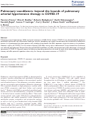 Cover page: Pulmonary vasodilators: beyond the bounds of pulmonary arterial hypertension therapy in COVID-19.