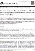 Cover page: Discrimination, Serious Psychological Distress, and Church-Based Emotional Support Among African American Men Across the Life Span