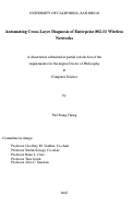 Cover page: Automating cross-layer diagnosis of enterprise 802.11 wireless networks