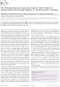 Cover page: The Molecular Bacterial Load Assay Replaces Solid Culture for Measuring Early Bactericidal Response to Antituberculosis Treatment