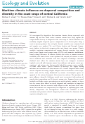 Cover page: Maritime climate influence on chaparral composition and diversity in the coast range of central California
