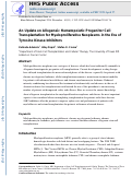 Cover page: An update on allogeneic hematopoietic progenitor cell transplantation for myeloproliferative neoplasms in the era of tyrosine kinase inhibitors.