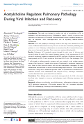 Cover page: Acetylcholine Regulates Pulmonary Pathology During Viral Infection and Recovery.