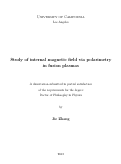 Cover page: Study of internal magnetic field via polarimetry in fusion plasmas