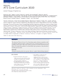 Cover page: ATS Core Curriculum 2020. Adult Sleep Medicine