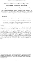 Cover page: Influence of Intraseasonal Variability on the Development of Monsoon Depressions