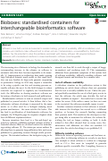 Cover page: Bioboxes: standardised containers for interchangeable bioinformatics software