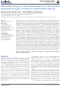 Cover page: Differential changes in self-reported aspects of interoceptive awareness through 3 months of contemplative training