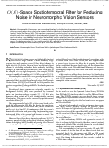 Cover page: $O(N)$O(N)-Space Spatiotemporal Filter for Reducing Noise in Neuromorphic Vision Sensors