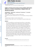 Cover page: Patterns of sensory processing in young children with autism: Differences in autism characteristics, adaptive skills, and attentional problems