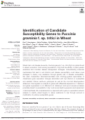 Cover page: Identification of Candidate Susceptibility Genes to Puccinia graminis f. sp. tritici in Wheat