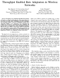 Cover page: Throughput-Centric Rate Adaptation in Wireless Networks