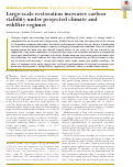 Cover page: Large‐scale restoration increases carbon stability under projected climate and wildfire regimes