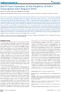 Cover page: Hsc70 Focus Formation at the Periphery of HSV-1 Transcription Sites Requires ICP27