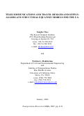 Cover page: Telecommunications and travel demand and supply: Aggregate structural equation models for the US