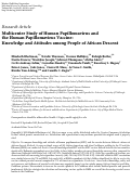 Cover page: Multicenter Study of Human Papillomavirus and the Human Papillomavirus Vaccine: Knowledge and Attitudes among People of African Descent