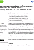 Cover page: Structural and Dynamic Analyses of Pathogenic Variants in PIK3R1 Reveal a Shared Mechanism Associated among Cancer, Undergrowth, and Overgrowth Syndromes.