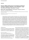 Cover page: Practice makes pretty good: assessment of primary literature reading abilities across multiple large-enrollment biology laboratory courses.