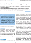 Cover page: An unexpected case of non-uremic calciphylaxis in a patient with multiple risk factors