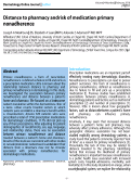 Cover page: Distance to pharmacy and risk of medication primary nonadherence