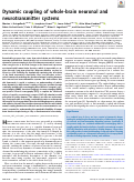 Cover page: Dynamic coupling of whole-brain neuronal and neurotransmitter systems