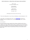 Cover page: Global Neoliberalism as a Cultural Order and Its Expansive Educational Effects