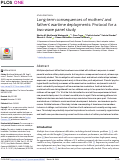 Cover page: Long-term consequences of mothers and fathers wartime deployments: Protocol for a two-wave panel study.