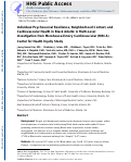 Cover page: Individual Psychosocial Resilience, Neighborhood Context, and Cardiovascular Health in Black Adults