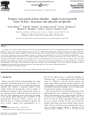 Cover page: Ternary rare-earth alumo-silicides - Single-crystal growth from Al flux, structural and physical properties