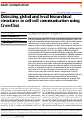 Cover page: Detecting global and local hierarchical structures in cell-cell communication using CrossChat