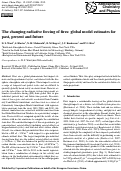 Cover page: The changing radiative forcing of fires: global model estimates for past, present and future