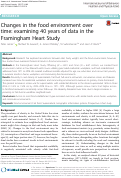 Cover page: Changes in the food environment over time: examining 40&nbsp;years of data in the Framingham Heart Study.