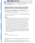 Cover page: Inflammatory markers and chronic exposure to fluoxetine, divalproex, and placebo in intermittent explosive disorder