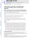 Cover page: A polymorphism in the OPRM1 3′-untranslated region is associated with methadone efficacy in treating opioid dependence