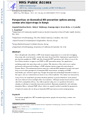 Cover page: Perspectives on biomedical HIV prevention options among women who inject drugs in Kenya.