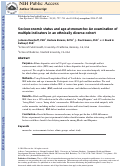 Cover page: Socioeconomic status and age at menarche: an examination of multiple indicators in an ethnically diverse cohort