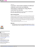 Cover page: Correction: Associations between healthcare utilization and access and diabetic retinopathy complications using All of Us nationwide survey data