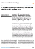 Cover page: A structural biology community assessment of AlphaFold2 applications