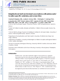 Cover page: Neighborhood built environment associations with adolescents' location-specific sedentary and screen time.