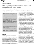 Cover page: Effect of prenatal glucocorticoid treatment on size at birth among infants born at term gestation