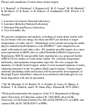 Cover page: Theory and simulation of warm dense matter targets