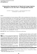 Cover page: Comparative Assessment of Small and Large Intestine Biopsies for Ex Vivo HIV-1 Pathogenesis Studies