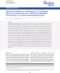 Cover page: Optimizing Integration and Expression of Transgenic Bruton's Tyrosine Kinase for CRISPR-Cas9-Mediated Gene Editing of X-Linked Agammaglobulinemia