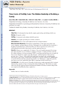 Cover page: Time costs of fertility care: the hidden hardship of building a family