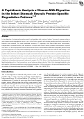 Cover page: A Peptidomic Analysis of Human Milk Digestion in the Infant Stomach Reveals Protein-Specific Degradation Patterns
