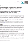 Cover page: Smoking Among Hispanic/Latino Nationality Groups and Whites, Comparisons Between California and the United States