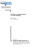 Cover page: The Effect of Cigarette Prices on Youth Smoking